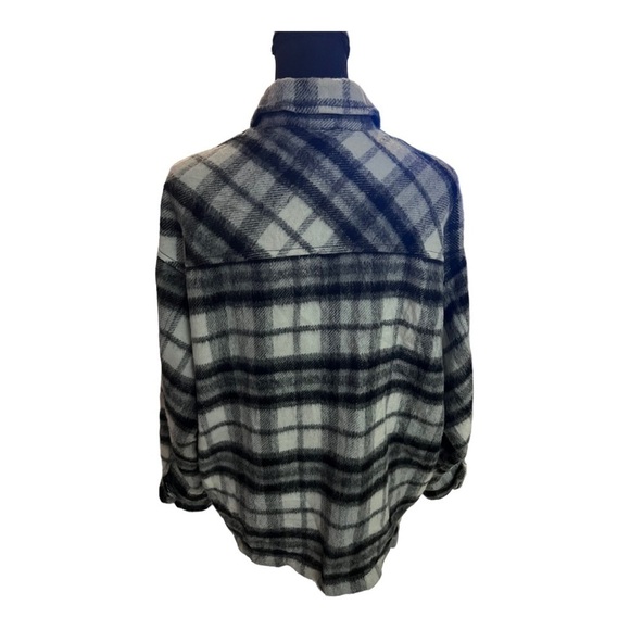 Zara Wool Blend Plaid Overshirt Medium - Picture 6 of 11